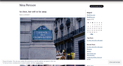 Desktop Screenshot of ninapersson.wordpress.com
