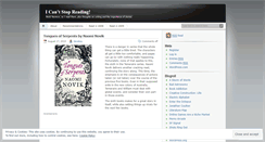 Desktop Screenshot of icantstopreading.wordpress.com