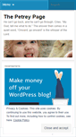 Mobile Screenshot of petreypage.wordpress.com