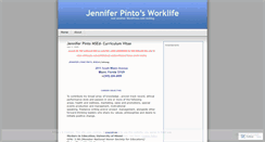 Desktop Screenshot of jenniferpinto.wordpress.com