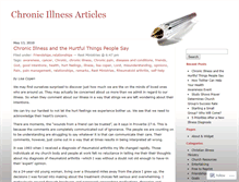 Tablet Screenshot of chronicillnessarticles.wordpress.com