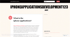 Desktop Screenshot of iphoneapplicationsdevelopment123.wordpress.com