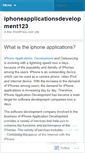 Mobile Screenshot of iphoneapplicationsdevelopment123.wordpress.com