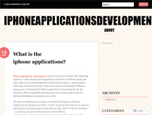 Tablet Screenshot of iphoneapplicationsdevelopment123.wordpress.com