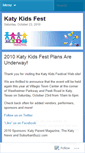 Mobile Screenshot of katykidsfest.wordpress.com