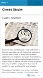 Mobile Screenshot of closedstacks.wordpress.com