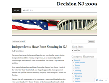 Tablet Screenshot of decisionnj2009.wordpress.com