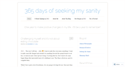 Desktop Screenshot of 365daysofseekingmysanity.wordpress.com