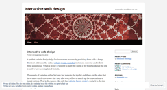 Desktop Screenshot of interactivewebdesign.wordpress.com