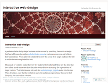 Tablet Screenshot of interactivewebdesign.wordpress.com