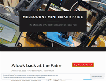 Tablet Screenshot of makerfairemelbourne.wordpress.com