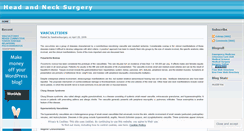 Desktop Screenshot of headnecksurgery.wordpress.com