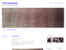 Tablet Screenshot of centerweave.wordpress.com