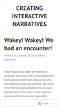 Mobile Screenshot of creatinginteractivenarrative.wordpress.com