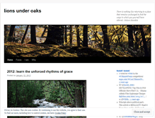 Tablet Screenshot of lionsunderoaks.wordpress.com