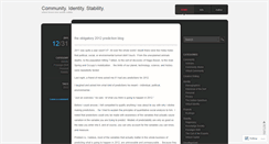 Desktop Screenshot of communityidentitystability.wordpress.com