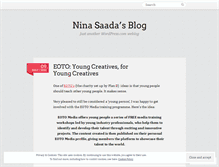 Tablet Screenshot of ninasaada.wordpress.com