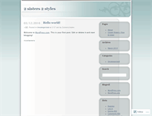 Tablet Screenshot of 2sisters2styles.wordpress.com