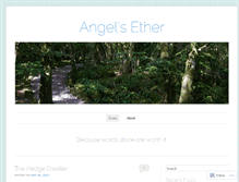 Tablet Screenshot of angelsether.wordpress.com