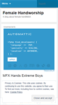 Mobile Screenshot of femalehandworship.wordpress.com
