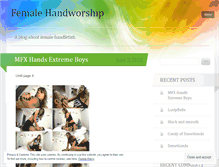 Tablet Screenshot of femalehandworship.wordpress.com