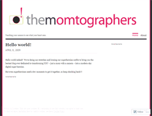 Tablet Screenshot of momtography.wordpress.com