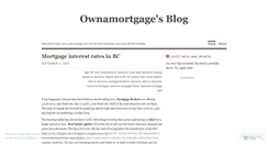 Desktop Screenshot of ownamortgage.wordpress.com