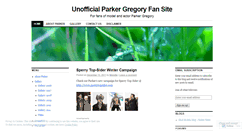 Desktop Screenshot of parkergregoryfans.wordpress.com