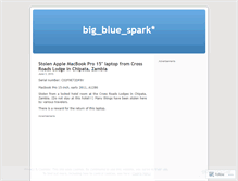 Tablet Screenshot of bigbluespark.wordpress.com