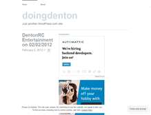 Tablet Screenshot of doingdenton.wordpress.com
