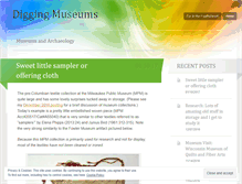 Tablet Screenshot of diggingmuseums.wordpress.com