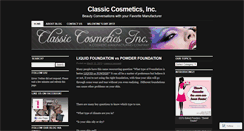 Desktop Screenshot of classiccosmeticsinc.wordpress.com
