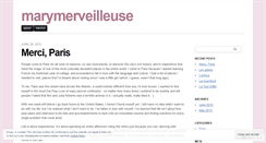 Desktop Screenshot of marymerveilleuse.wordpress.com