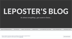 Desktop Screenshot of leposter.wordpress.com