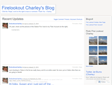 Tablet Screenshot of firelookoutcharley.wordpress.com