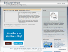 Tablet Screenshot of diskwentohan.wordpress.com