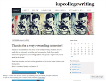 Tablet Screenshot of iupcollegewriting.wordpress.com