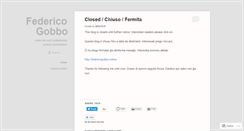 Desktop Screenshot of federicogobbo.wordpress.com