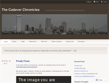 Tablet Screenshot of cadaverchronicles.wordpress.com