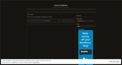 Desktop Screenshot of horrordatabase.wordpress.com