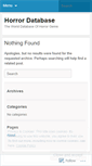 Mobile Screenshot of horrordatabase.wordpress.com