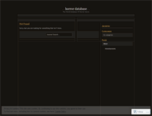 Tablet Screenshot of horrordatabase.wordpress.com