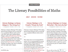 Tablet Screenshot of literarymaths.wordpress.com