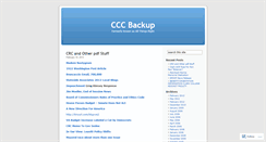 Desktop Screenshot of cccbackup.wordpress.com