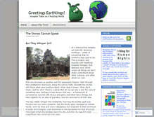 Tablet Screenshot of greetingsearthlings.wordpress.com