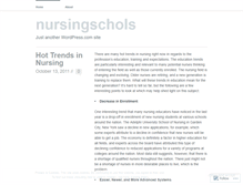 Tablet Screenshot of nursingschols.wordpress.com