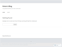 Tablet Screenshot of koize.wordpress.com