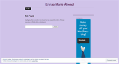 Desktop Screenshot of ennaamarieahend.wordpress.com