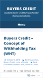 Mobile Screenshot of buyercredits.wordpress.com