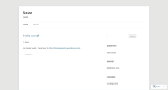 Desktop Screenshot of bxbp.wordpress.com